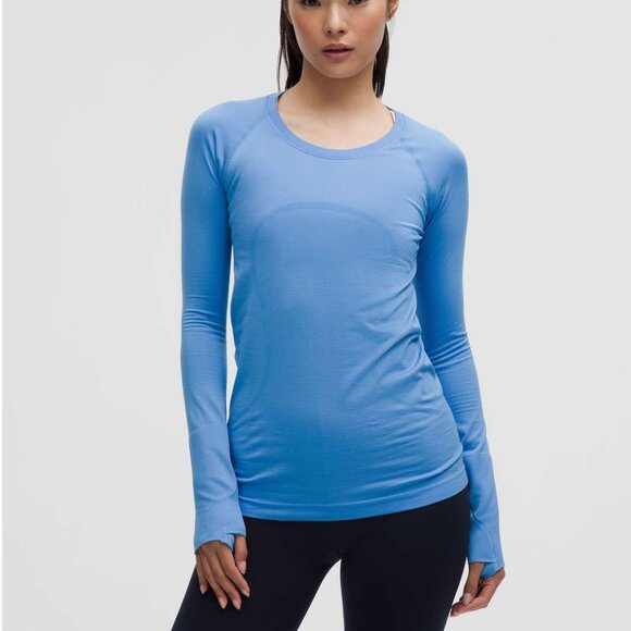 NWT Lululemon Swiftly Tech Long Sleeve 2.0, Sz 6, Pool Party - Picture 1 of 7